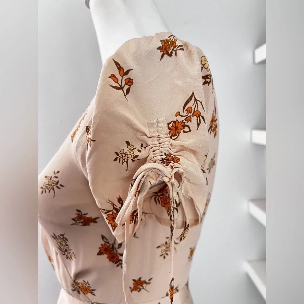 Madewell 100% Silk Faux Wrap Maxi Dress in Field Bouquet size 00 - Picture 10 of 16